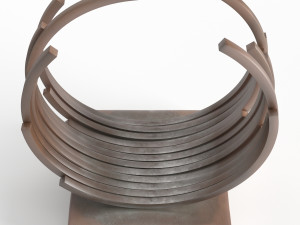 modern decorative abstract bronze art sculpture 05 Modelo 3D