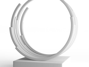 modern decorative abstract bronze art sculpture 05 Modelo 3D