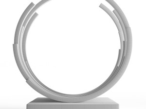 modern decorative abstract bronze art sculpture 05 Modelo 3D