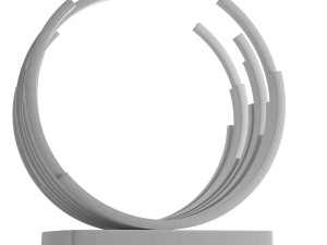modern decorative abstract bronze art sculpture 05 Modelo 3D