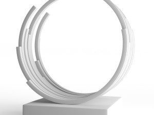 modern decorative abstract bronze art sculpture 05 Modelo 3D