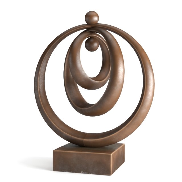 modern decorative abstract bronze art sculpture 01 Modello 3D .c4d .max .obj .3ds .fbx .stl .blend 