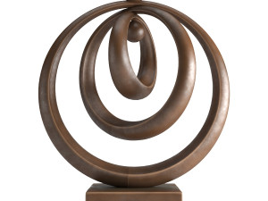 modern decorative abstract bronze art sculpture 01 Modello 3D