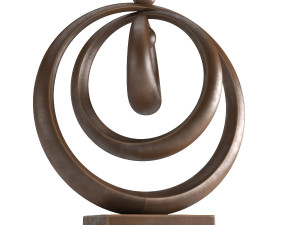 modern decorative abstract bronze art sculpture 01 Modello 3D