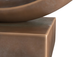 modern decorative abstract bronze art sculpture 01 Modello 3D