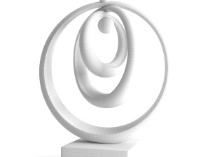 modern decorative abstract bronze art sculpture 01 Modello 3D