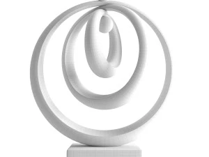 modern decorative abstract bronze art sculpture 01 3D Model