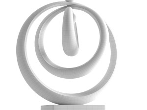 modern decorative abstract bronze art sculpture 01 Modello 3D
