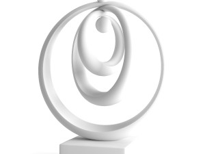 modern decorative abstract bronze art sculpture 01 Modello 3D