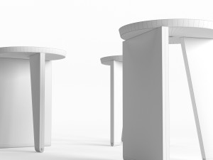 eggcollective wu side table stool 3D Модель