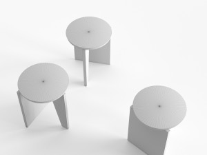eggcollective wu side table stool 3D Модель