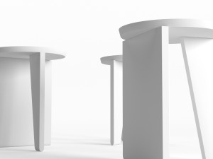 eggcollective wu side table stool 3D Модель