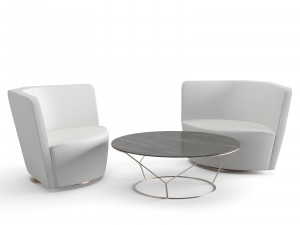 keilhauer cahoots lounge and coffee table 3D 모델