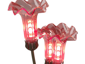 21 mercury glass 3 lily uplight accent lamp 3D Model