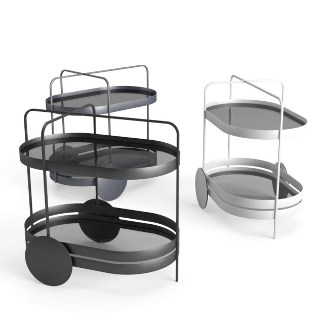 the grace serving trolley bar cart 3D-Modell .c4d .max .obj .3ds .fbx .stl .blend 