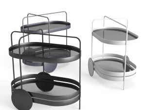 the grace serving trolley bar cart 3D 모델