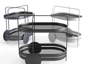 the grace serving trolley bar cart 3D-Modell