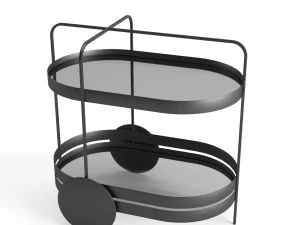 the grace serving trolley bar cart 3D Model