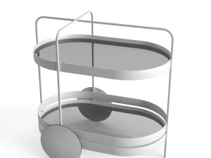 the grace serving trolley bar cart 3D Model