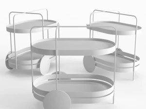 the grace serving trolley bar cart 3D Model