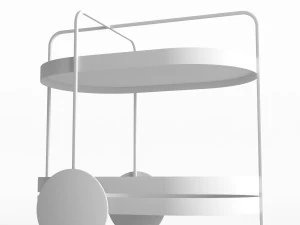 the grace serving trolley bar cart 3D Model