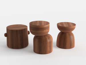 design within reach hew side tables 3D 모델