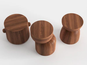 design within reach hew side tables 3D Model