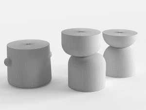 design within reach hew side tables 3D Model