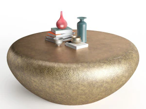 goa cocktail table antique brass 3D Model