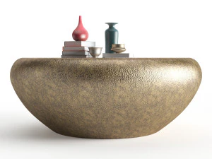goa cocktail table antique brass 3D Model