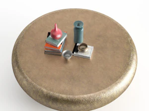 goa cocktail table antique brass 3D Model