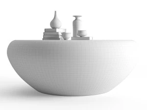 goa cocktail table antique brass 3D Model