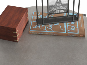 west elm finian concrete iron end table 3D-Modell