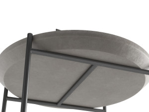 west elm finian concrete iron end table 3D-Modell