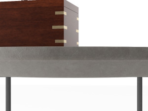 west elm finian concrete iron end table 3D-Modell