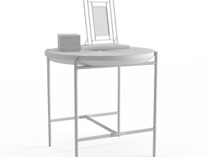 west elm finian concrete iron end table 3D-Modell