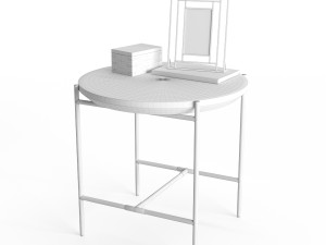 west elm finian concrete iron end table 3D-Modell