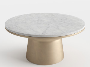 west elm pedestal coffee table 3D 모델