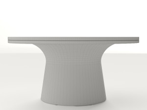 west elm pedestal coffee table 3Dモデル