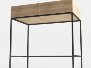 west elm industrial storage mini desk 3Dモデル