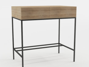 west elm industrial storage mini desk 3Dモデル
