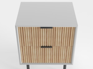 west elm quinn wood nightstand 3D 모델