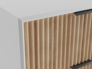 west elm quinn wood nightstand 3D 모델