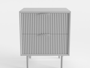 west elm quinn wood nightstand 3D 모델