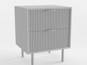 west elm quinn wood nightstand 3D 모델