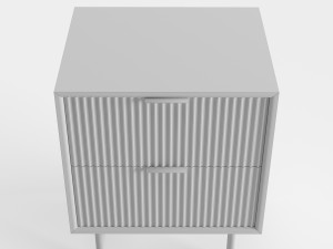 west elm quinn wood nightstand 3D 모델