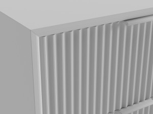 west elm quinn wood nightstand 3D 모델