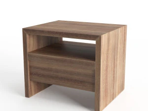 crate and barrel atlas nightstand 3D Model