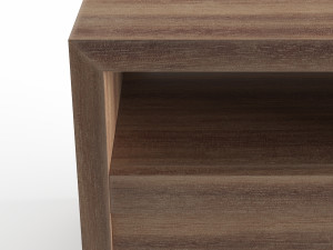 crate and barrel atlas nightstand 3D Model
