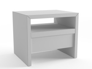 crate and barrel atlas nightstand 3D Model